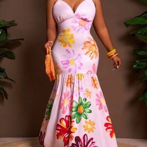 Floral Multicolor Maxi Dress